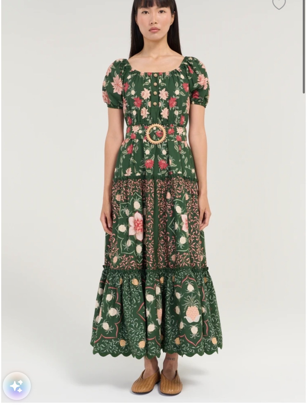 Farm Rio GARDEN GREEN MAXI DRESS